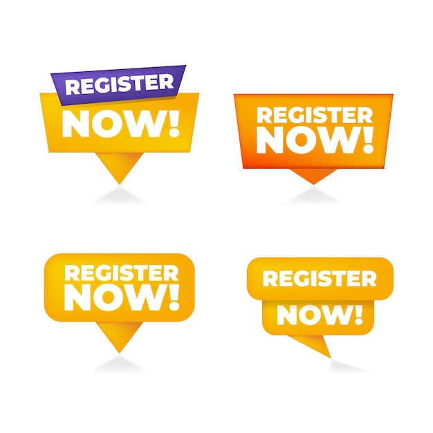 Register now banner design template