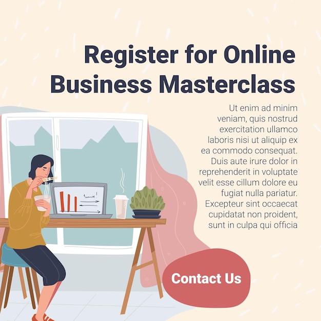 Register online business masterclass contact us