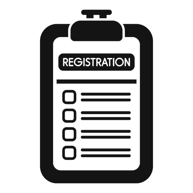 Premium Vector | Registration form clipboard icon simple vector Account  create membership