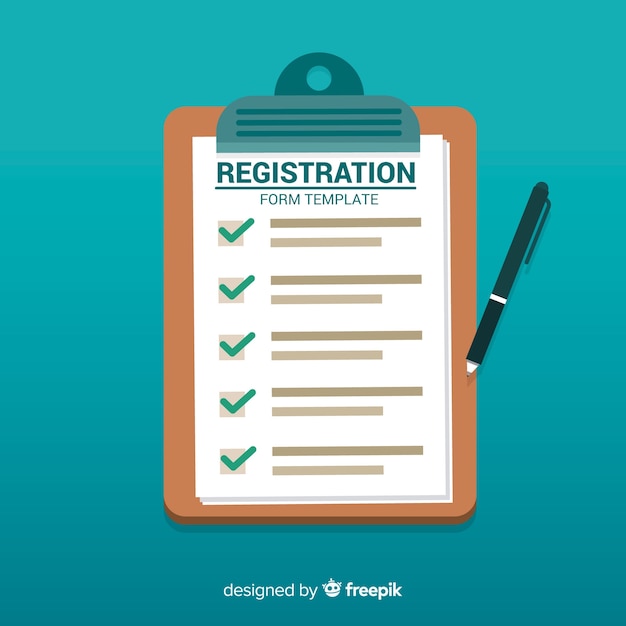 Vector registration form