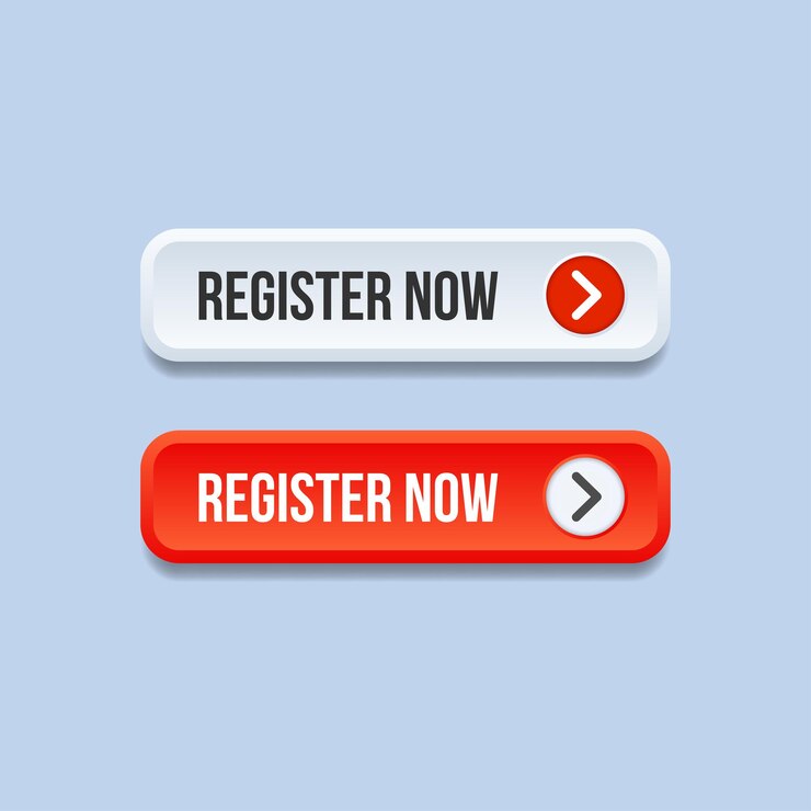 Vector registreer nu knoppen voor websites en apps in twee kleuropties