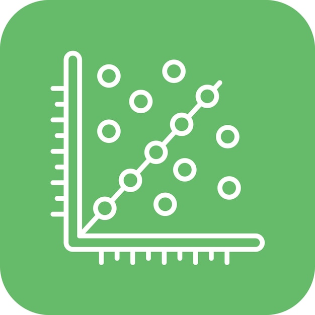 Vettore immagine vettoriale dell'icona di analisi di regressione può essere utilizzata per l'analisi dei dati