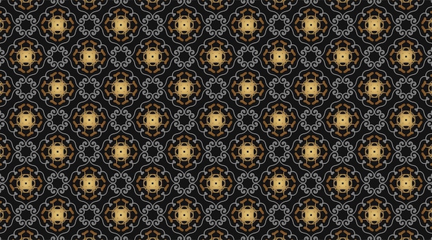 Regular floral batik pattern vector design