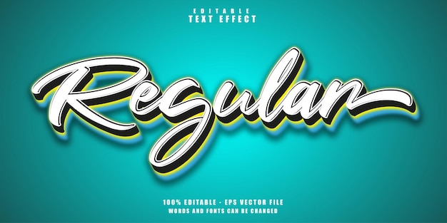 Regular text effect free vector