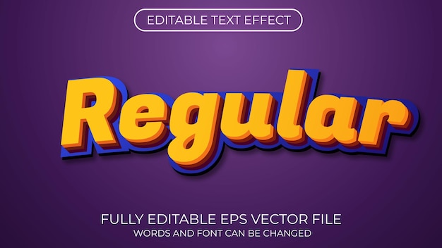 Regular text effect Headline Typography