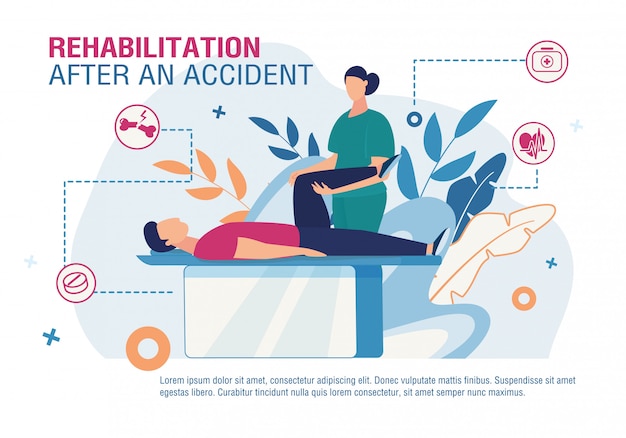 rehabilitation after accident advertising poster