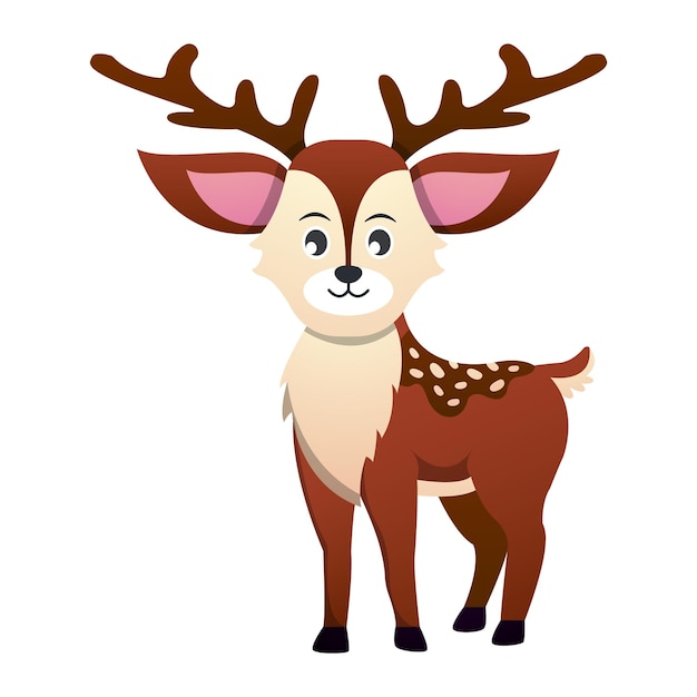 Reindeer cartoon character Vector