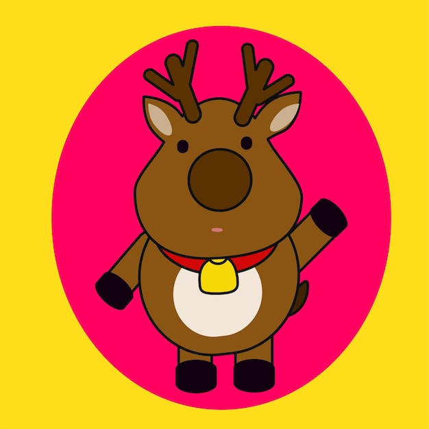 reindeer cartoon vector