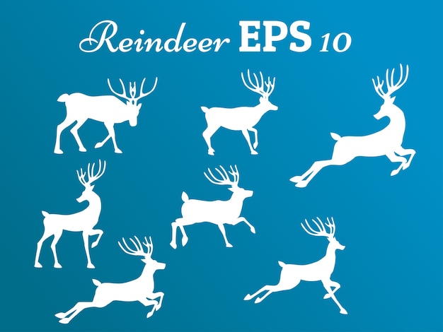 Reindeer collection movement,winter,chrismas,new year