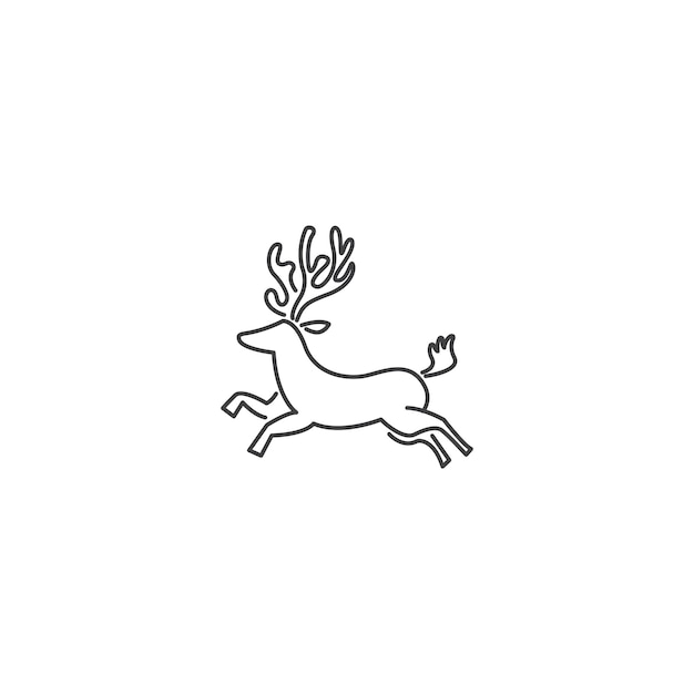 Vector reindeer line art perfect for adding a touch of christmas spirit to graphics cards websites and apps vector icon illustration template