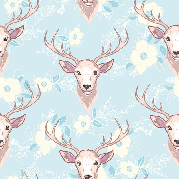 Reindeer Seamless Pattern