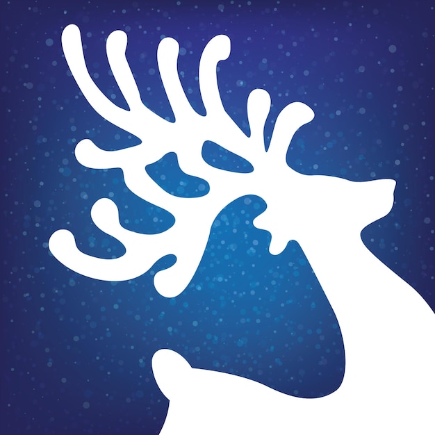 reindeer silhouette stars