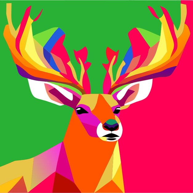 Vector reindeer vector illustration