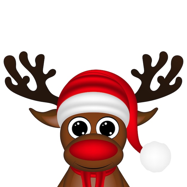 Vector reindeer on a white background vector illustration