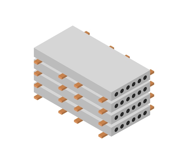 Reinforced slabs isometric