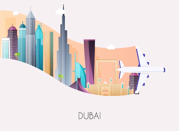 Reis naar de illustratie van Dubai