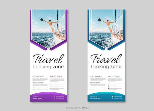 reis roll up banner ontwerp afdrukken klaar