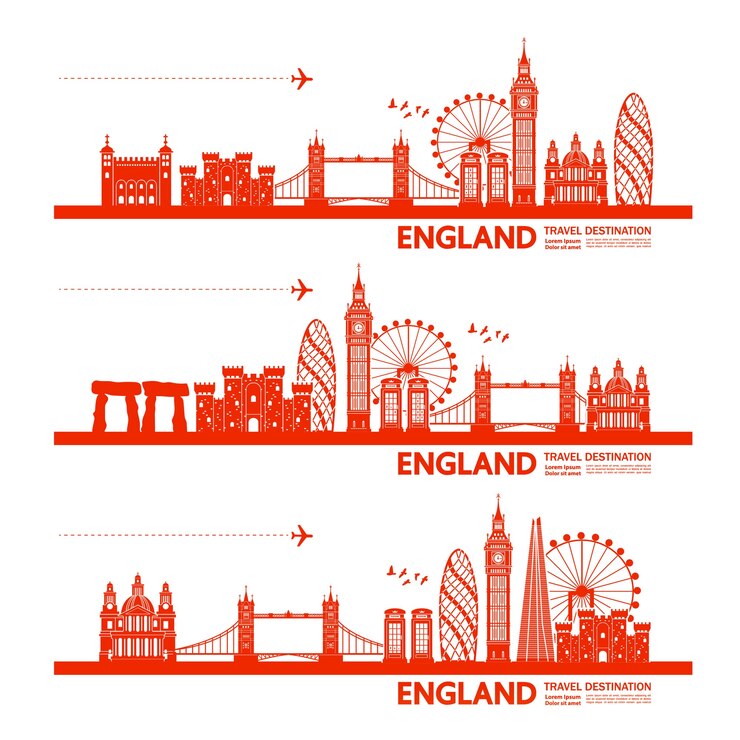 Vector reisbestemming engeland.