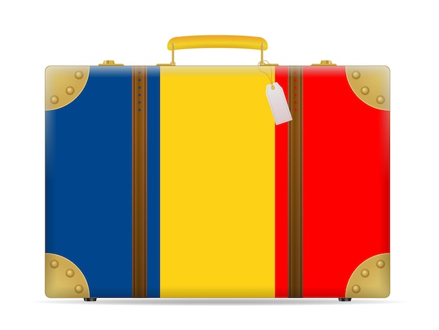 Reiskoffer met Roemeense vlag