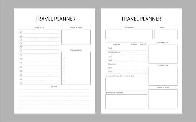 Reisplanner organisator pagina