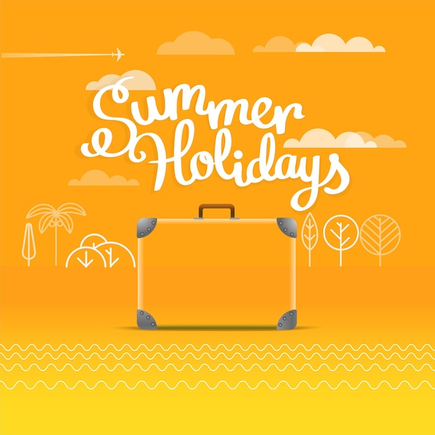 Vector reistas vectorillustratie. zomervakantie concept