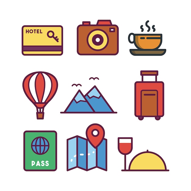 Vector reizen hotel pictogram