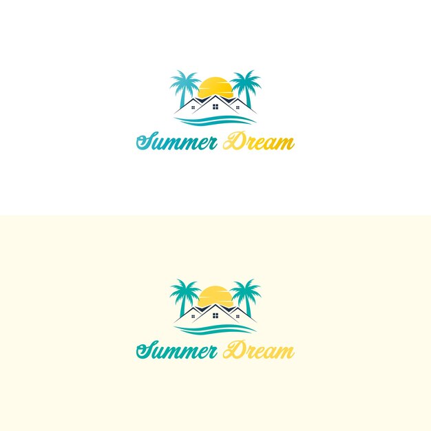 Reizen logo vectorillustratie vakantie logo ontwerp zomer reizen logo ontwerp