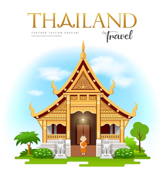 Reizen naar wat phra singh waramahavihan, chiang mai, thailand