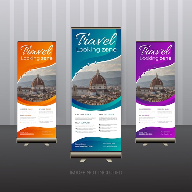 reizen roll-up banner ontwerp