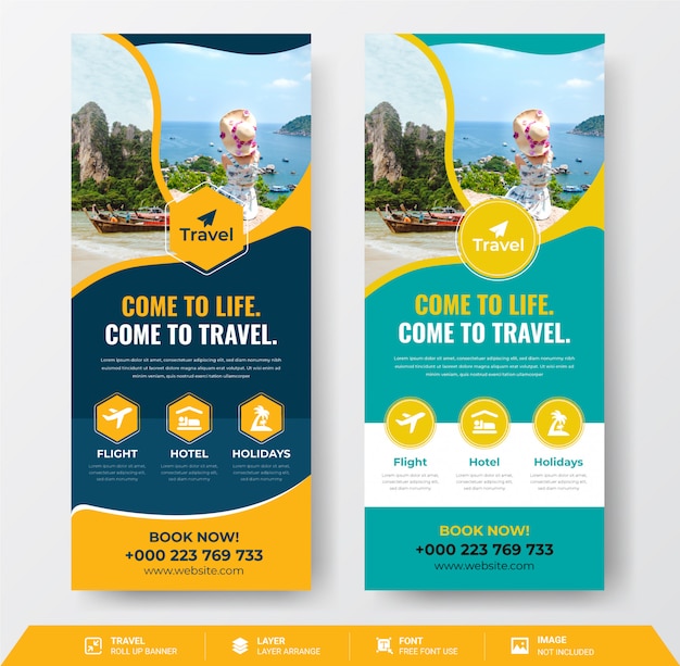 Reizen roll up banner