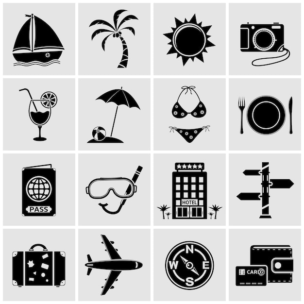 Reizen stickers set