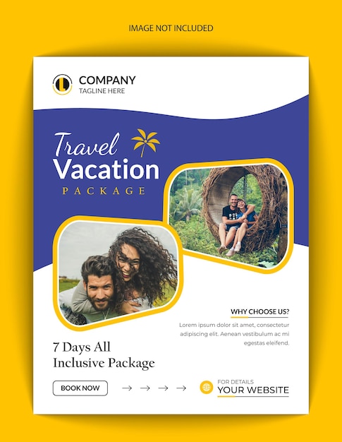 Reizen Vakantie of Flyer Ontwerp