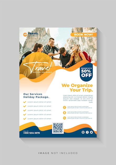 Reizen verkoop flyer sjabloon