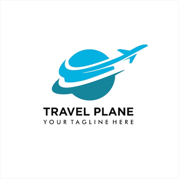 Reizen vliegtuig zakelijk vervoer logo Travel Go Logo sjabloonontwerp Vector vliegtuig Logo