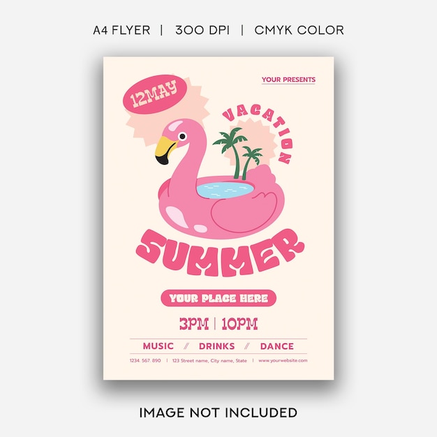 Reizen zomervakantie poster sjabloon