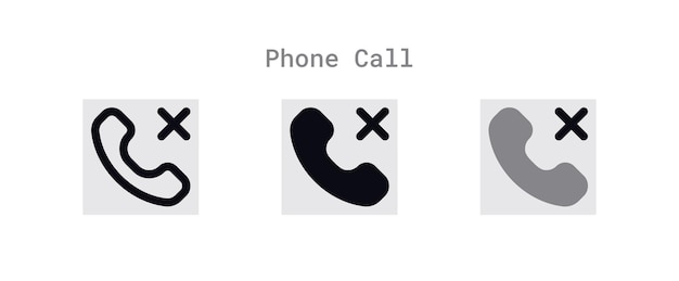 Reject Phone Call Icons Sheet