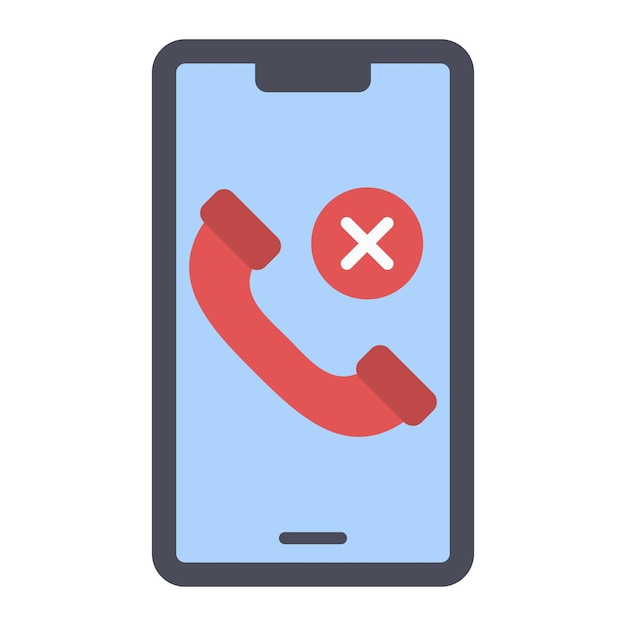 Vector rejected call icon