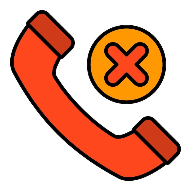 Vector rejected call icon