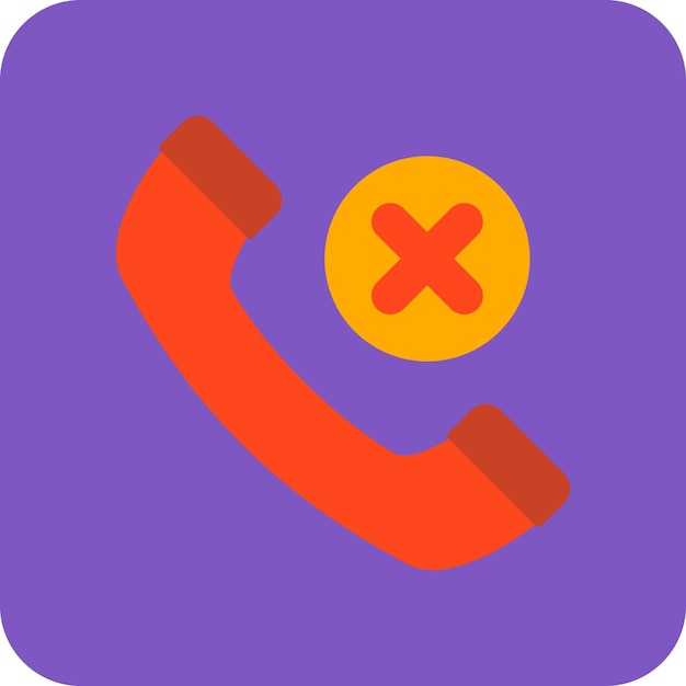 Vector rejected call icon