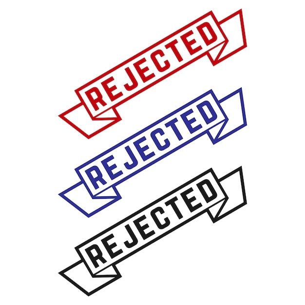 Vector rejected rubber stamp design art illustration