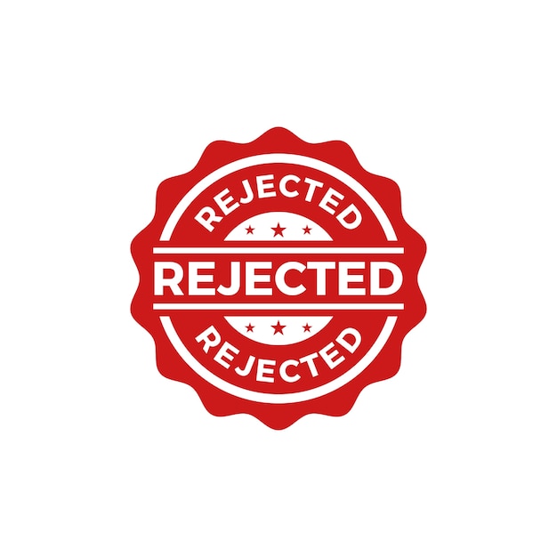 Rejected Seal Stamp Vector