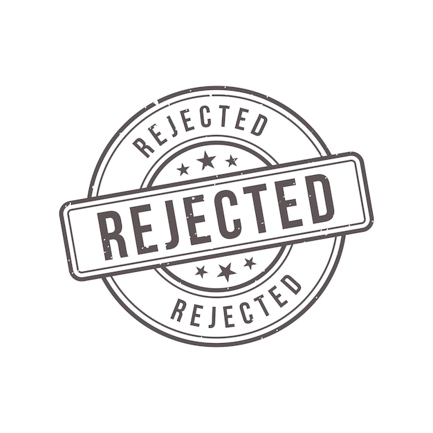 Vector rejected stamp rejected grunge round sign