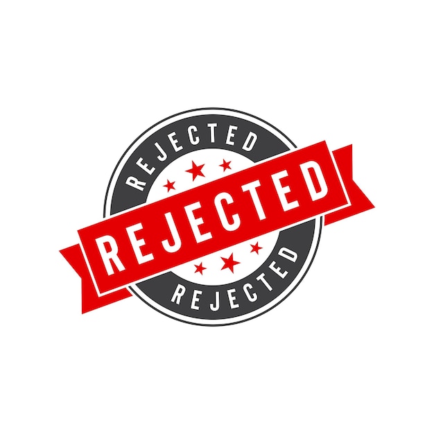 Rejected Stamp Seal Vector Template