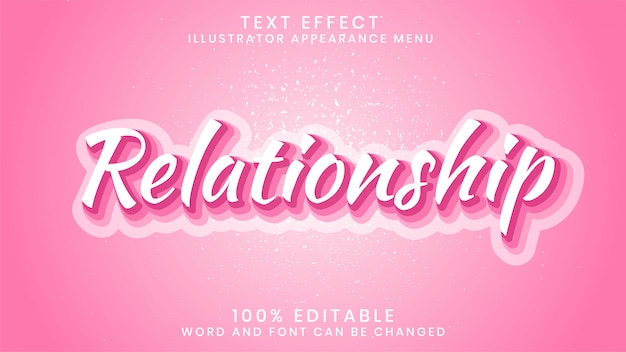 Relationship Editable Text Effect Style Template