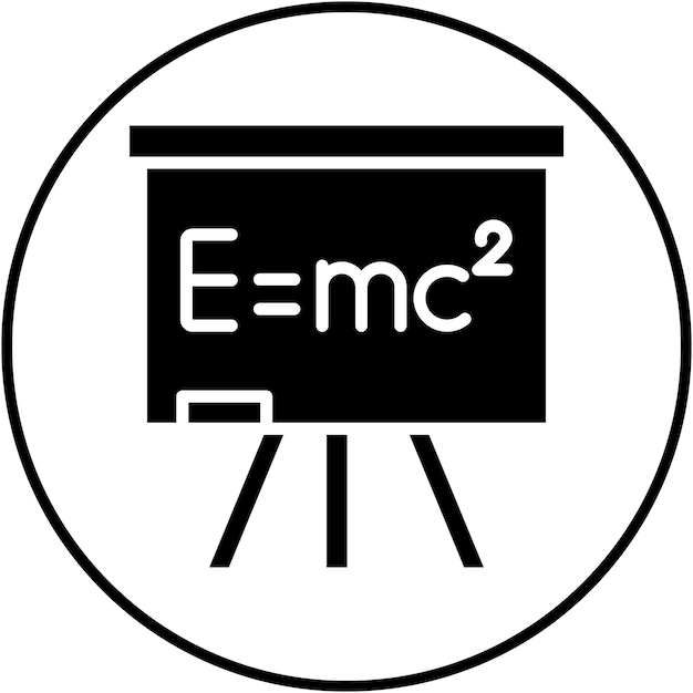 Relativiteitsvector icoon Kan worden gebruikt voor natuurkunde icoonset