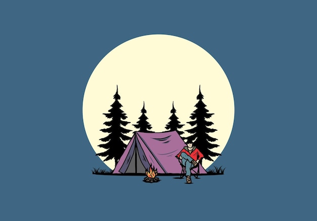 Расслабьтесь перед иллюстрацией палатки