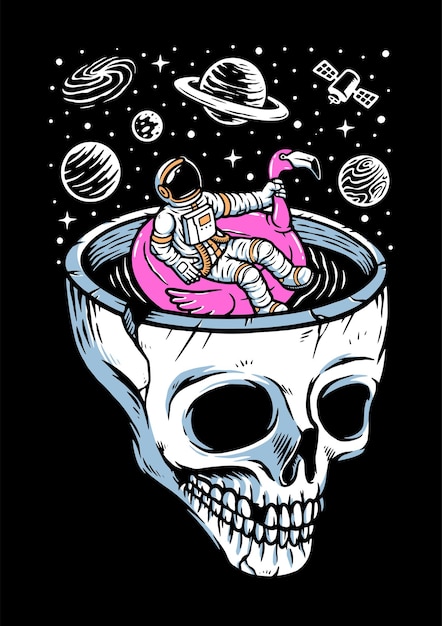 Relax in space illustration