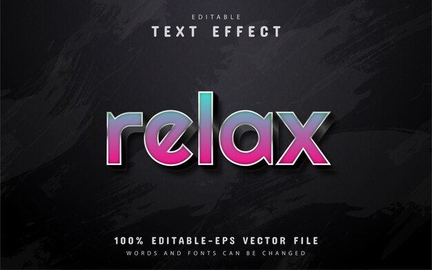 Relax text -  gradient style text effect