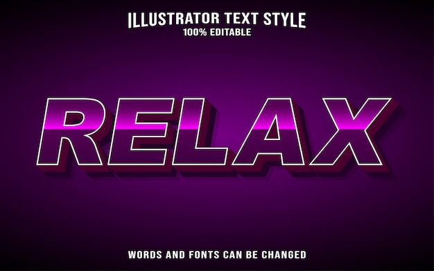 Vector relax text style