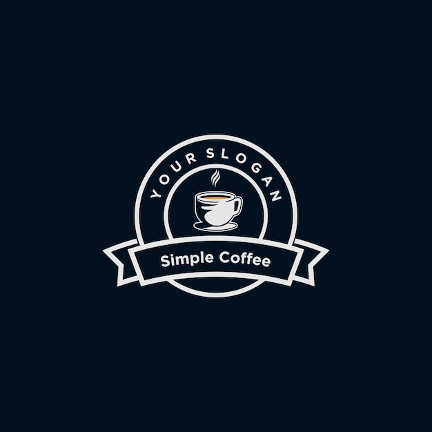 Vector relax time with a cup coffee logo designs simple inspiration